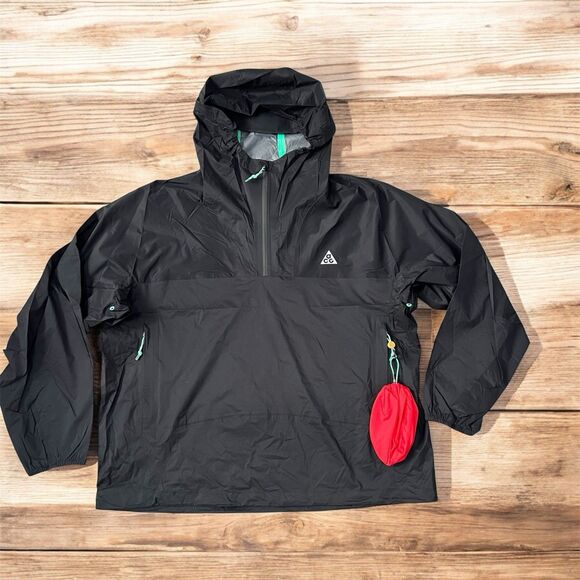 Nike ACG Trail Snacks Jacket Black 1/4 Zip Packable FQ3062 010 Men